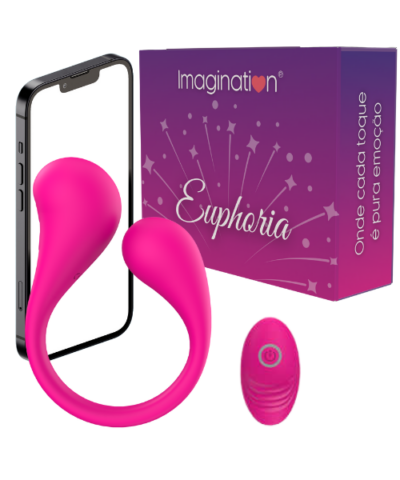 Vibrador de Ponta Dupla Flexível Sceley 100% Silicone de Grau Superior, Super Silencioso e Potente, Recarregável, Controle via App e Wireless- Euphoria Imagination®