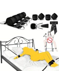 Kit de Bondage e Restrição com 8 Peças para Cama