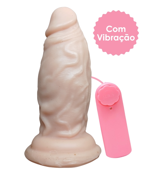 Pênis com Vibração Imagination® – Macio e Flexível – Medidas Aproximadas 17,5 x 6,5 cm – 15,5cm Penetrável