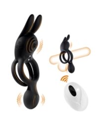 Anel Peniano Duplo com Estimulador Clitoriano e Plug