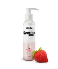 Lubrificante a Base de Água e Silicone de Longa Duração Imitando o Semen Morango