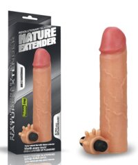 Capa Peniana Revolutionary Silicone Nature Extender – 13,9 cm Penetráveis, 19 cm Totais – Extensão 5cm com Vibração TPR Ultra Realístico