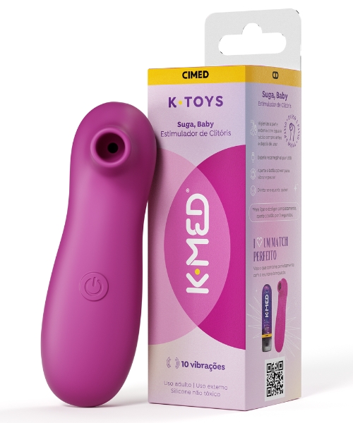 Sugador de Clitóris de Silicone com 10 Pulsações Recarregável - Suga Baby K-Toy CIMED