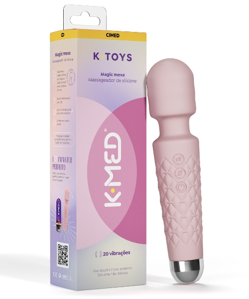 Vibrador de Silicone Recarregável com 20 Vibrações – Magic Mexe K-Toy – CIMED