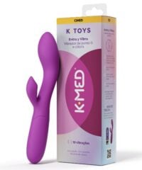 Vibrador Duplo de Silicone Recarregável com 10 Vibrações – K-Toys Entra y Vibra – CIMED