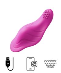 Vibrador Calcinha com 9 Modos de Vibração de Silicone e ABS Recarregável – Aplicativo App Love Spouse