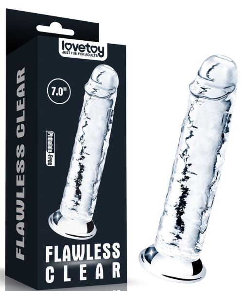 Pênis Realístico 18x3,5cm Translúcido em Jelly TPE - LOVETOY