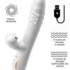 Vibrador com Sugador de Clitóris e Esferas Giratórias 360º – Dupla Estimulação com Alta Tecnologia