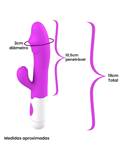 Vibrador Duplo com 19 Modos de Vibração Recarregável – Estimulação Completa e Personalizada - Imagem 2