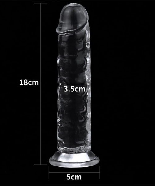 Pênis Realístico 18x3,5cm Translúcido em Jelly TPE - LOVETOY - Imagem 2