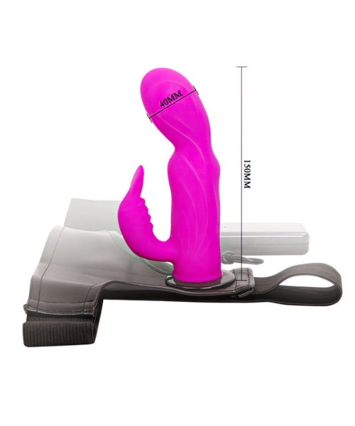 Cinta Peniana com Penetrador em Silicone, Controle Multivelocidade e Estimulador clitoriano - BAILE - Imagem 3
