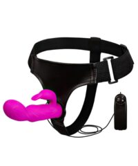 Cinta Peniana com Penetrador em Silicone, Controle Multivelocidade e Estimulador clitoriano - BAILE