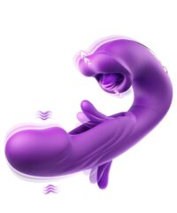 Vibrador com Estimulador de Clitóris em Formato de Boca – Prazer Realista e Alta Tecnologia