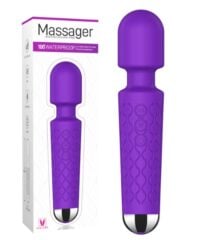 Vibrador Varinha Mágica com 20 Vibrações e 8 Níveis de Velocidade Recarregável - YOUVIBE