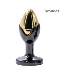 Plug Anal Bicolor de Luxo e Alta Tecnologia com Pedra Acrílica - Tamanho P - Youvibe