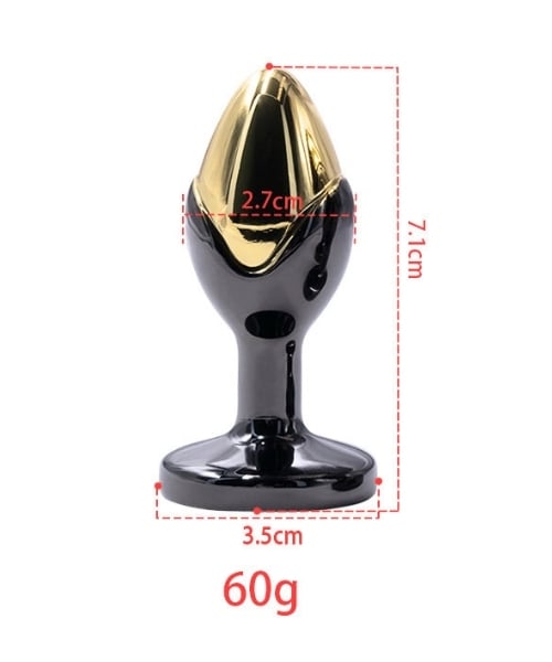 Plug Anal Bicolor de Luxo e Alta Tecnologia com Pedra Acrílica - Tamanho P - Youvibe - Imagem 4