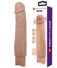 Pênis Realístico Recarregável com 10 Modos de Vibração - 23,8 x 4,6 cm - 19 cm Penetráveis - PRETTY LOVE
