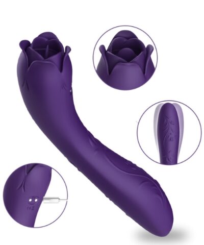 Vibrador de Ponto G Duplo com 9 Modos de Vibração e 9 Modos de Estimulação - USK