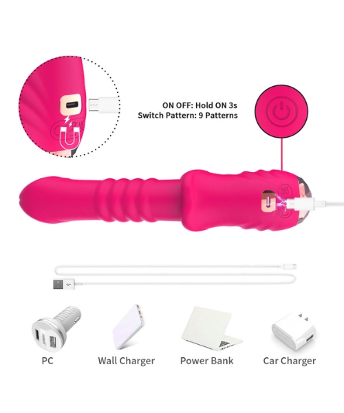 Vibrador Vai e Vem Recarregável com 10 Modos de Vibração - USK - Imagem 4