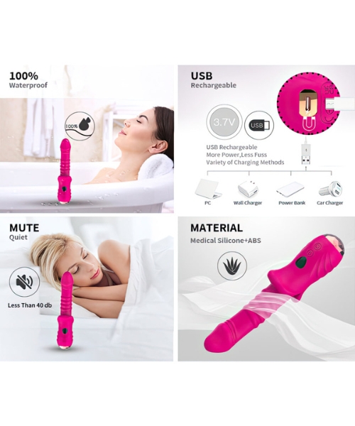 Vibrador Vai e Vem Recarregável com 10 Modos de Vibração - USK - Imagem 7