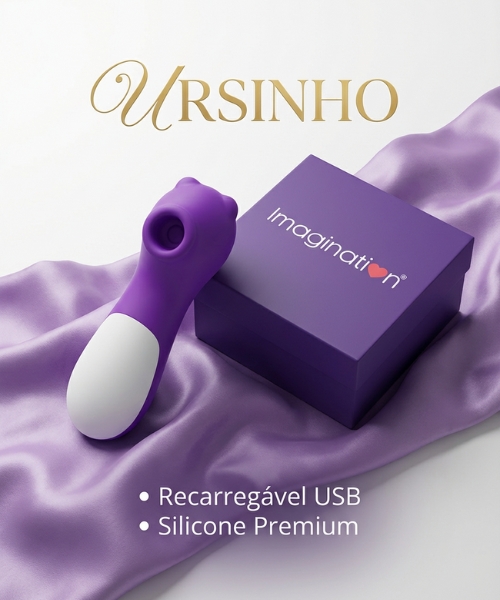 Sugador URSINHO Recarregável USB, 10 Modos de Pulsação, Silicone Premium, à Prova D'Água - Imagination® - Imagem 13