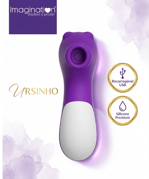 Sugador URSINHO Recarregável USB, 10 Modos de Pulsação, Silicone Premium, à Prova D'Água - Imagination® - Imagem 9