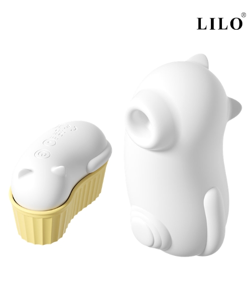 Sugador de Clitóris e Vibrador em Formato De Gato Com Case - LILO