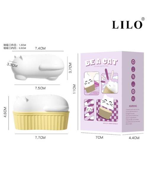 Sugador de Clitóris e Vibrador em Formato De Gato Com Case - LILO - Imagem 6