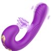 Vibrador Sugador Clitoriano e Ponto G Recarregável de Silicone com 7 Pulsações 7 Vibrações e Pulsação no Meio - OLENA