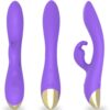 Vibrador Rabbit Ponto G e Estimulador Clitoriano com 9 Modos de Vibração Recarregável de Silicone - USK