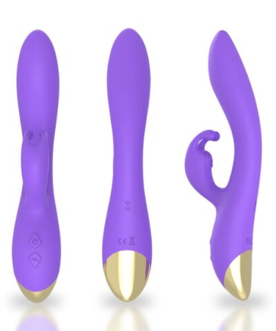 Vibrador Rabbit Ponto G e Estimulador Clitoriano com 9 Modos de Vibração Recarregável de Silicone - USK