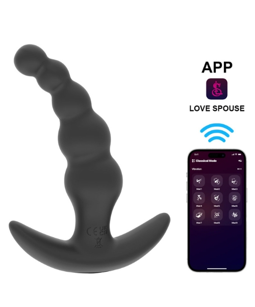 Plug Anal em Silicone Escalonado com 10 Modos de Vibração e com Controle Via App - YOUVIBE