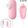 Vibrador Cápsula com Sugador via USB, com 2 Bullets, Possui 12 Modos de Língua Vai e Vem e Pulsações - LILO