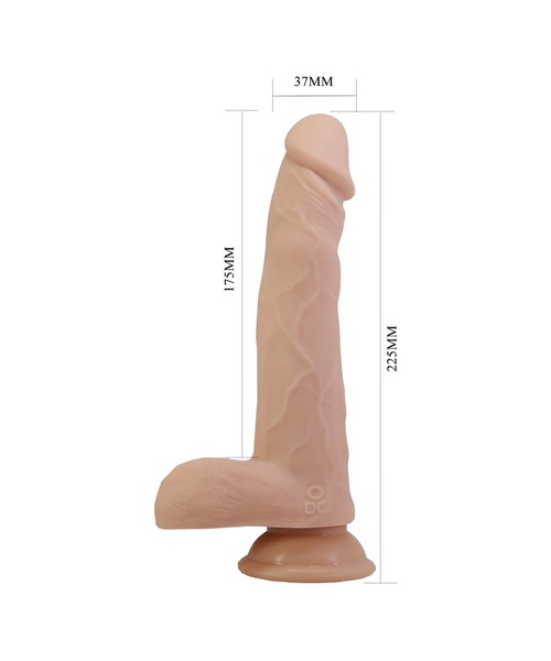 Prótese Peniana Realística Davey 22,5 cm com Vibração, Rotação, Vai e Vem e Controle Remoto – Recarregável - Imagem 4