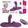 Vibrador para Ponto G e Clitóris de Silicone Completo para Sentar com Controle Remoto Sem Fio com Aquecimento - LUKA - PRETTY LOVE