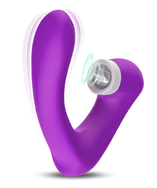 Vibrador Ponto G com Estimulador de Língua 2 em 1 de Silicone e Recarregável com 9 Modos - USK - Imagem 2