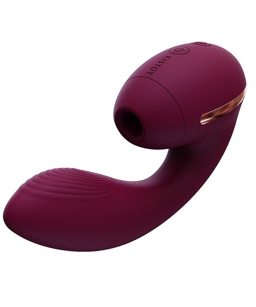 Kistoy Vibrador com Sugador de Clitóris com Pulsação em Silicone de Luxo Recarregável - Tina Mini - Kistoy