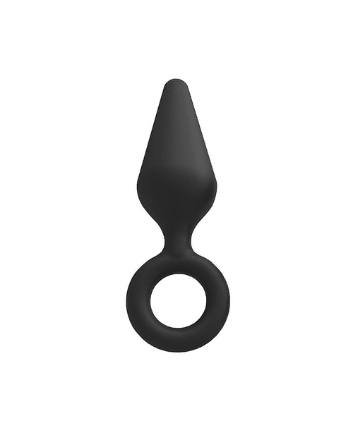 Plug Anal em Silicone - Formato Cone com Alça de Dedo - 11,6 x 3,3 cm - Imagem 2