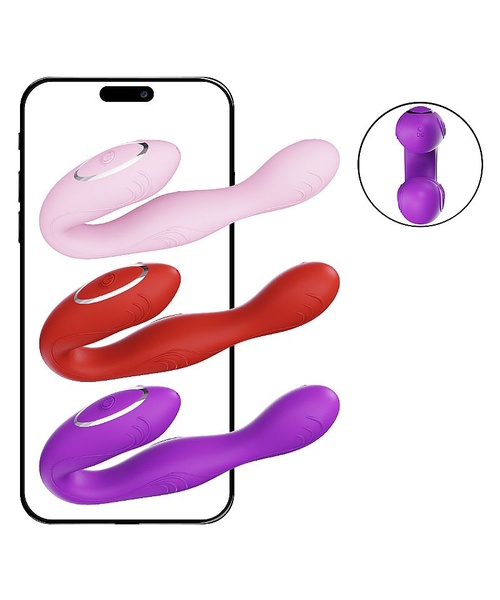 Vibrador de Ponto G e Clitóris com 12 Vibrações e Controle à Distância via APP