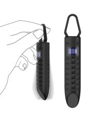 Vibrador Bullet Recarregável com Visor LED com 10 Modos de Vibração - 9,2 x 1,8 cm