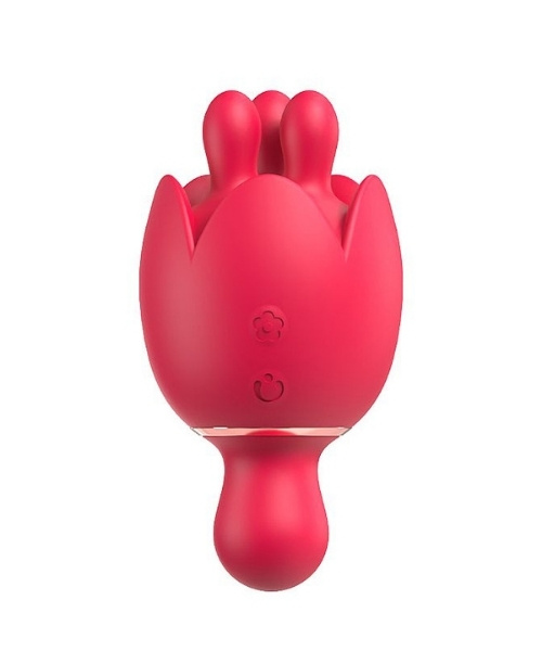 Vibrador Formato de Rosa - Com Rotação de 360º para Estímulo do Clitóris - Vibração na Parte de Cima e Baixo- Lilium 2 - S-Hande - Imagem 6