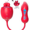 Vibrador Formato Rosa com Rotação 360º para Clitóris e Vibro Vai e Vem no Ponto G - Lilium 7 - S-Hande