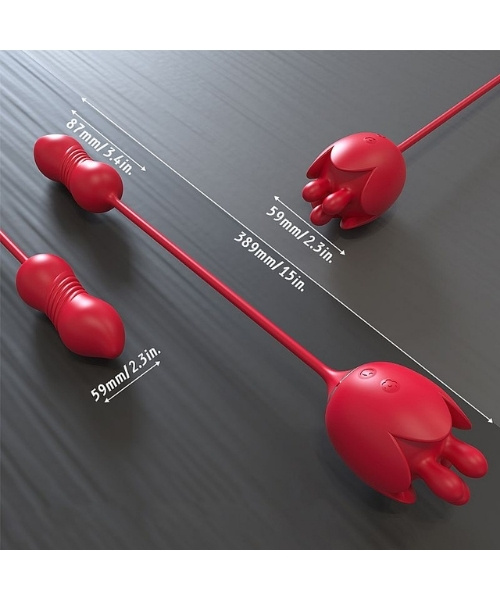 Vibrador Formato Rosa com Rotação 360º para Clitóris e Vibro Vai e Vem no Ponto G - Lilium 7 - S-Hande - Imagem 5