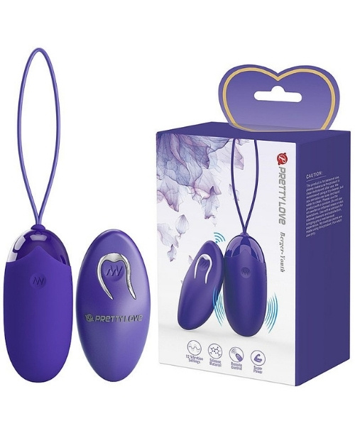 Vibrador Bullet com Controle Remoto e 12 Modos de Vibração - Berger Youth - Pretty Love