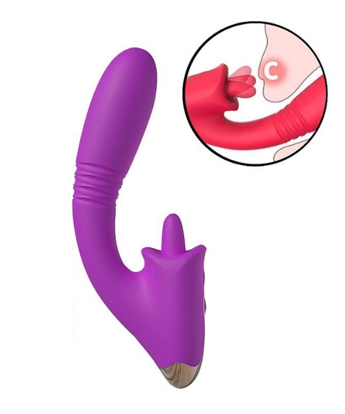 Vibrador de Ponto G e Clitóris com 9 Modos de Língua com Movimentos e Vai e Vem - Condice - S-Hande - Imagem 6