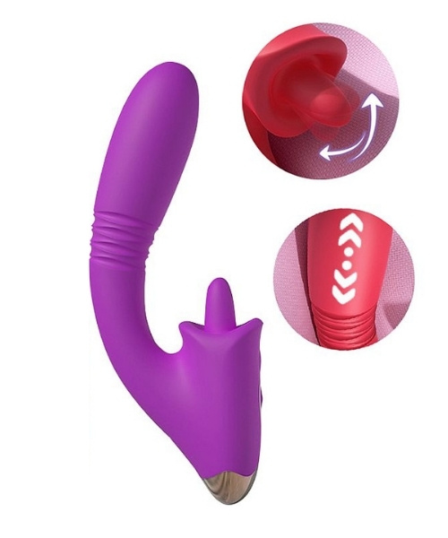 Vibrador de Ponto G e Clitóris com 9 Modos de Língua com Movimentos e Vai e Vem - Condice - S-Hande - Imagem 3