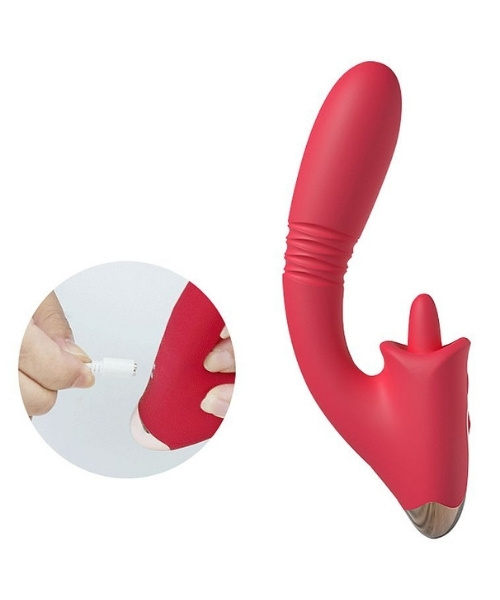 Vibrador de Ponto G e Clitóris com 9 Modos de Língua com Movimentos e Vai e Vem - Condice - S-Hande - Imagem 5