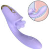 Vibrador de Ponto G e Clitóris com Língua com Movimentos e Tapping Pulsador- Viola - S-Hande