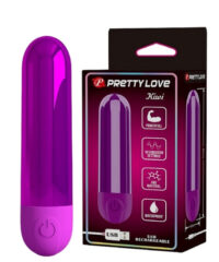 Mini Vibrador Bullet Recarregável com 10 Vibrações Potentes - Kiwi - Pretty Love
