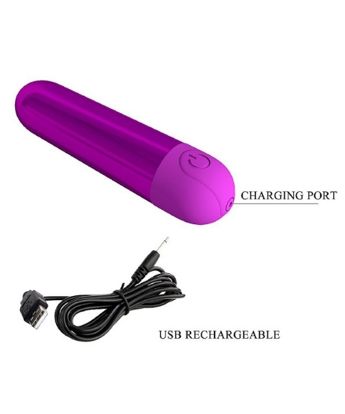 Mini Vibrador Bullet Recarregável com 10 Vibrações Potentes - Kiwi - Pretty Love - Imagem 4